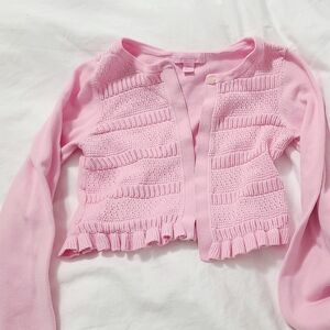 Lilly Pulitzer Girls Pink Knit Cardigan